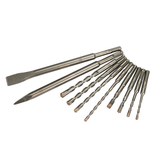 Erbauer SDS-bits- og mejselsæt, 10 dele