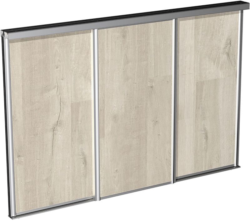 Skydedørssystem til 3 døre 3000 mm Sølv | 5905518215364
