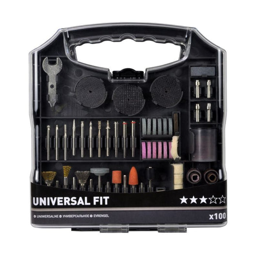 Universal fit sæt til miniværktøj, 100 dele