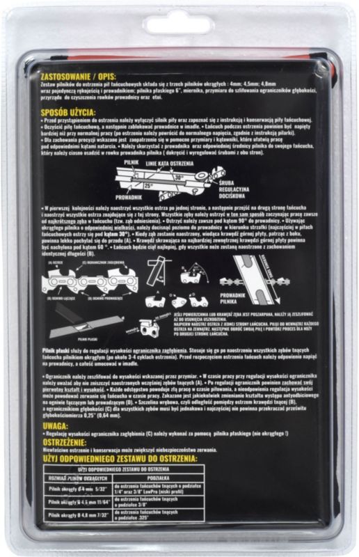 Slibesæt til kæder 9 dele