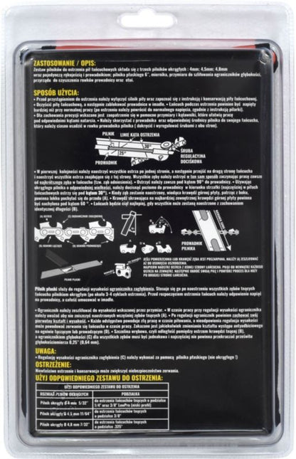 Slibesæt til kæder 9 dele