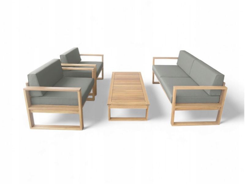 Zestaw drewnianych Mebli Ogrodowych DALI Sofa 2xFotel Stolik drewniany 4os 1 szt