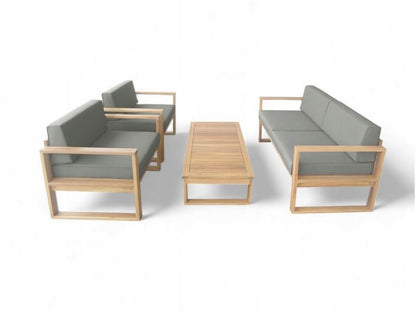 Zestaw drewnianych Mebli Ogrodowych DALI Sofa 2xFotel Stolik drewniany 4os 1 szt