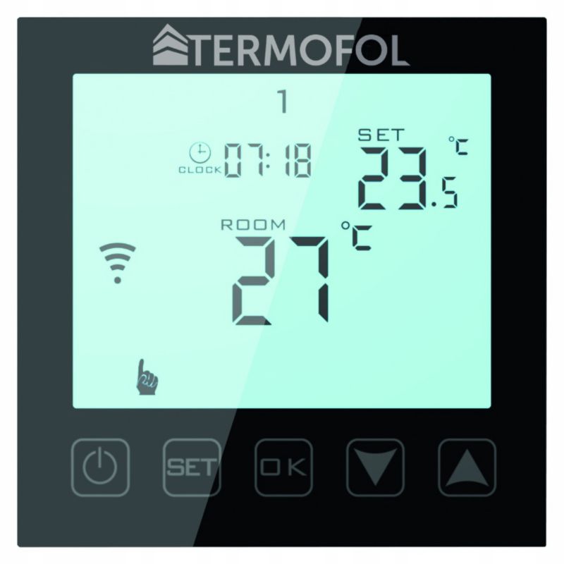 Infrarød Varmefolie Sæt 60W 50 cm 30 m² Sort med WiFi TF-H6