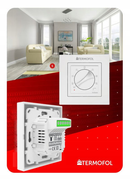Infrarød Varmefolie Sæt 100 cm 60W 4 m² Hvid TF-H3 WHITE