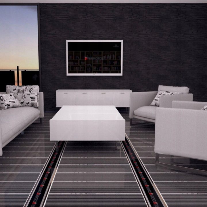 Infrarød Varmefolie Sæt 100 cm 60W 4 m² Hvid TF-H3 WHITE