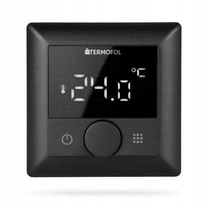 Infrarød Varmefolie Sæt 140W 100 cm 2 m² med TF-H5 Termostat Sort