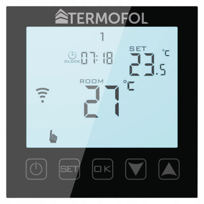 Infrarød Varmefolie Sæt 100 cm 3 m² 60W WiFi Sort