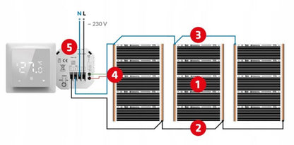 Infrarød Varmefolie Sæt 80W 100 cm 2 m² TF-H1