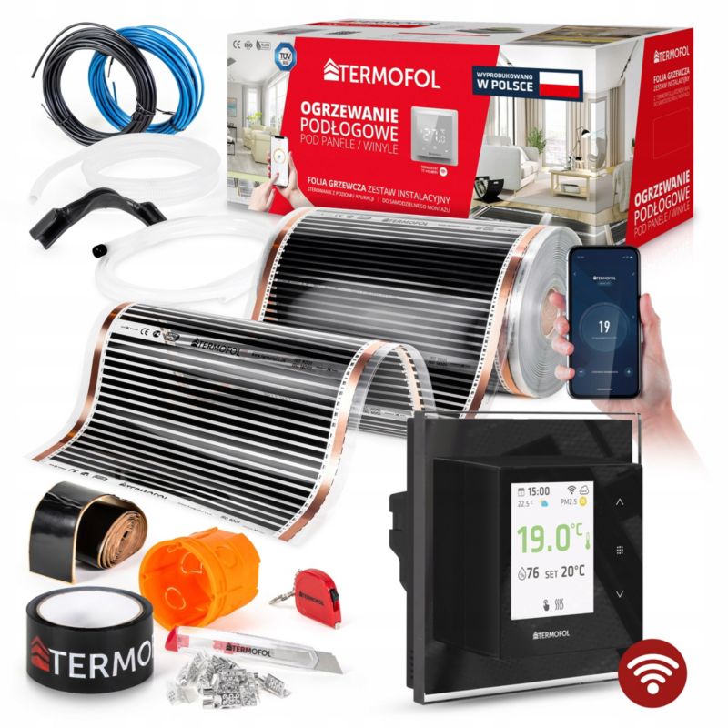 Varmefolie 50 cm med TF-H7 Termostat WiFi