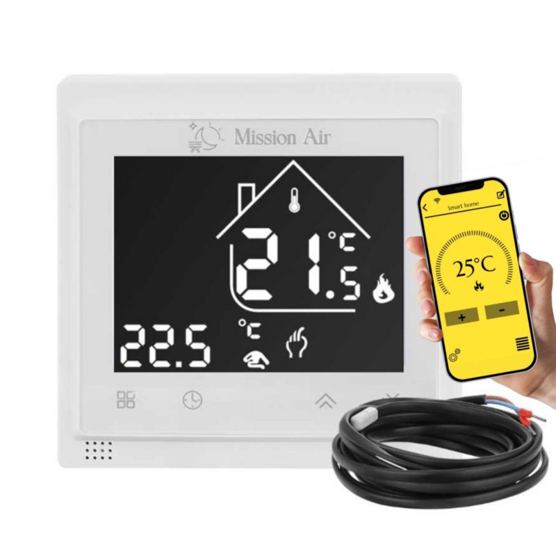 Infrarød Varmefolie Sæt 160W 14 m² 50 cm med Termostat Hvid