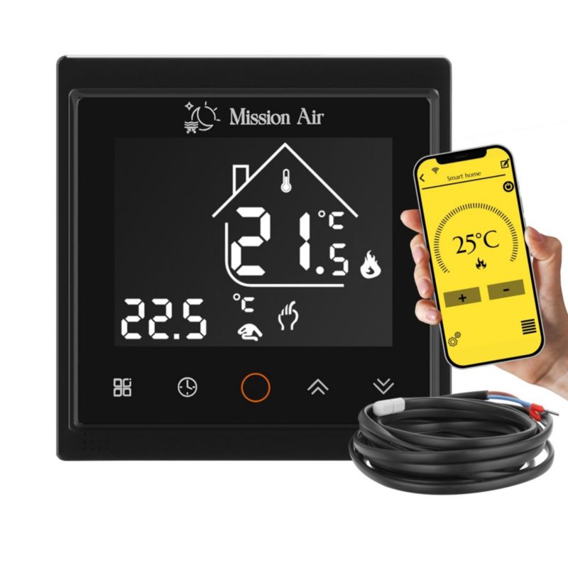 Varmefoliesæt Infrarød 160W 22 m² 50 cm med Libra Termostat Sort