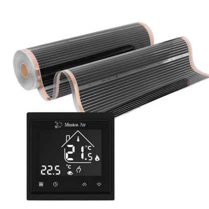 Varmefoliesæt 160W 5 m² 100 cm Sort Libra Termostat