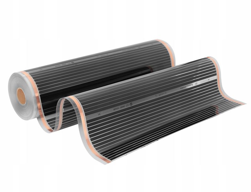 Varmefoliesæt IR SILVER 160W 3 m² 50 cm med Aries Termostat Sort