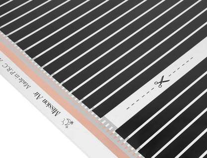 Infrarød Varmefolie Sæt 160W 22 m² 50 cm med Leo Termostat Sort