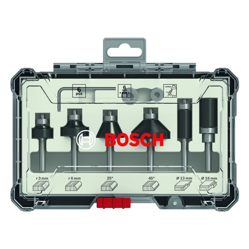 Bosch PRO fræsesæt 6 mm, 6 dele
