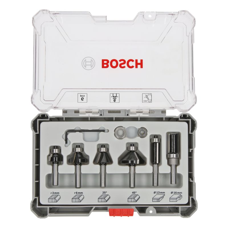 Bosch PRO fræsesæt 6 mm, 6 dele