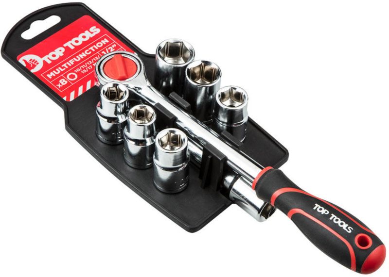 Top Tools sæt med 8 topnøgler 1/2"