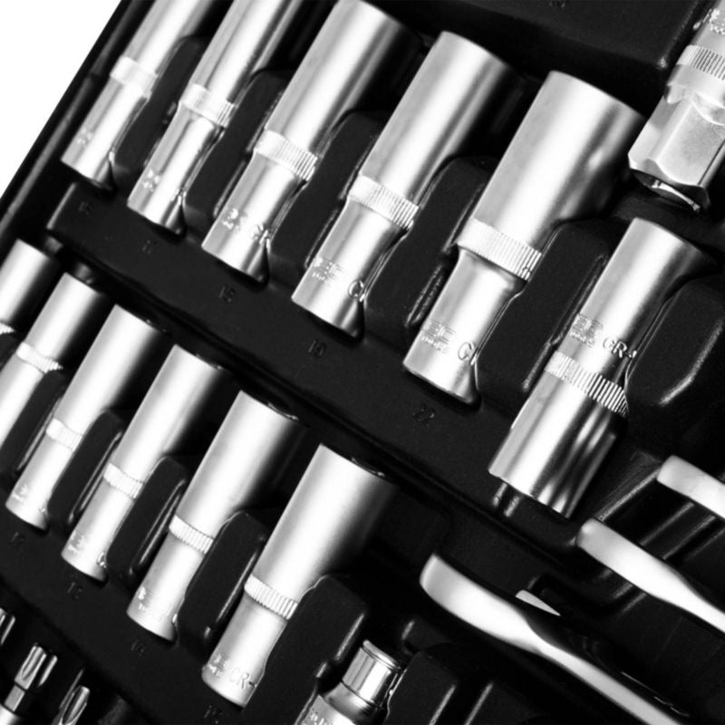 NEO sæt med skruenøgler 1/2" 3/8" 1/4" – 216 dele