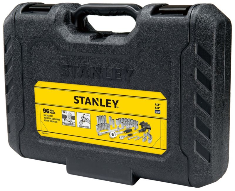 Stanley skruenøglesæt 1/4" og 1/2" – 96 dele