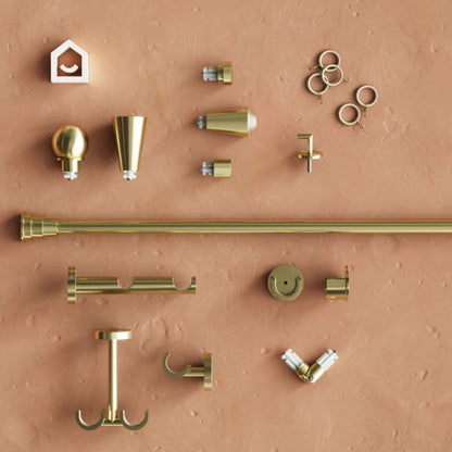Goodhome Elasa sæt med 10 gardinringe 16/19 mm