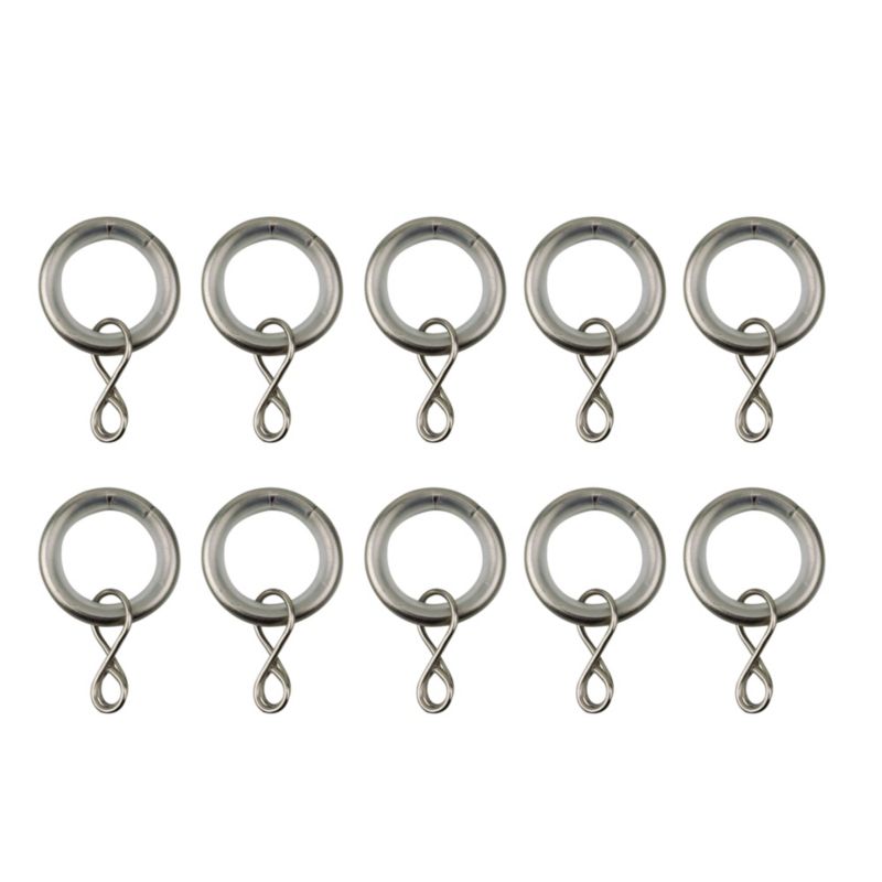 GoodHome Nisis sæt med 10 mm sølvfarvede ringe