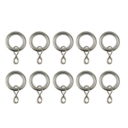 GoodHome Nisis sæt med 10 mm sølvfarvede ringe