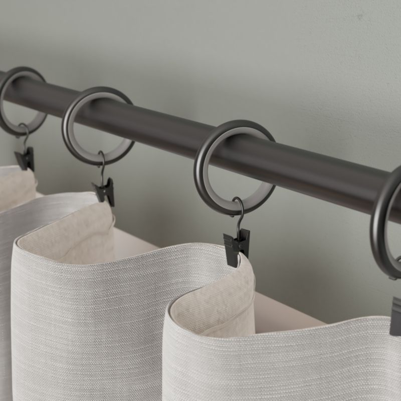 Sæt med 10 lydsvage gardinringe med klemmer Goodhome Tinosi 16/19 mm