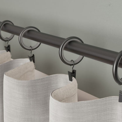 Sæt med 10 lydsvage gardinringe med klemmer Goodhome Tinosi 16/19 mm