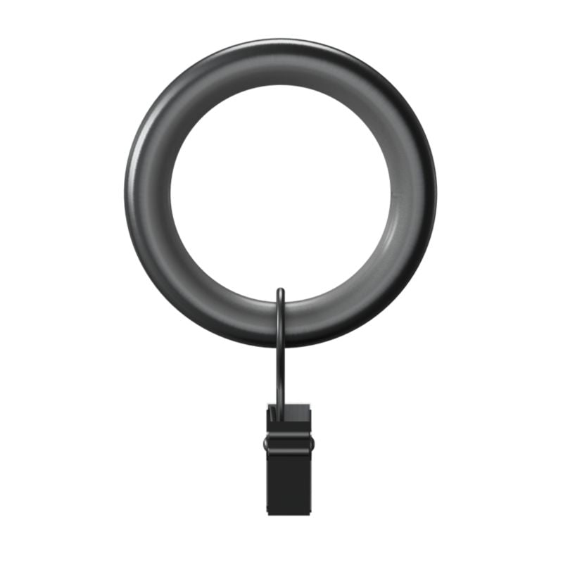 Sæt med 10 lydsvage gardinringe med klemmer Goodhome Tinosi 16/19 mm