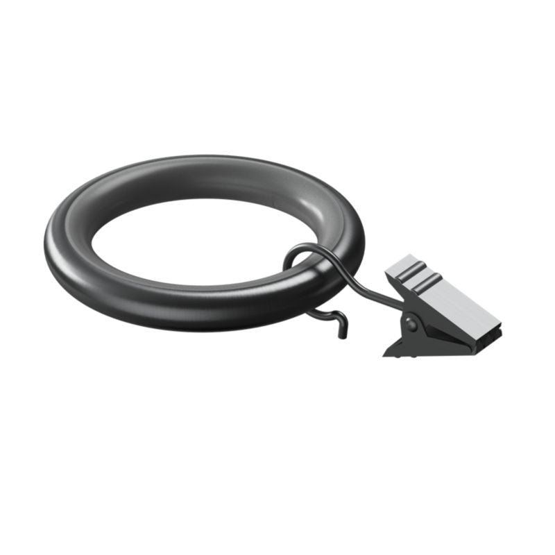 Sæt med 10 lydsvage gardinringe med klemmer Goodhome Tinosi 16/19 mm
