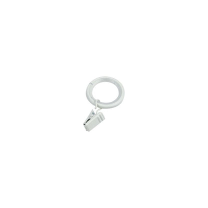GoodHome Nisis sæt med ringe og klemmer, hvid 10 mm