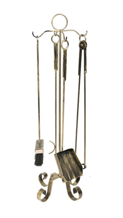 Pejsesæt 5 Dele 75x25x25 cm Sort Guld 10-766-cz-z