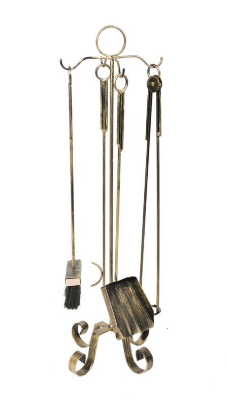 Pejsesæt 5 Dele 75x25x25 cm Sort Guld 10-766-cz-z
