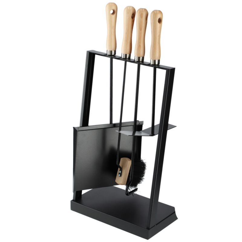 Pejsesæt 5-i-1 med Stander Sort Stål