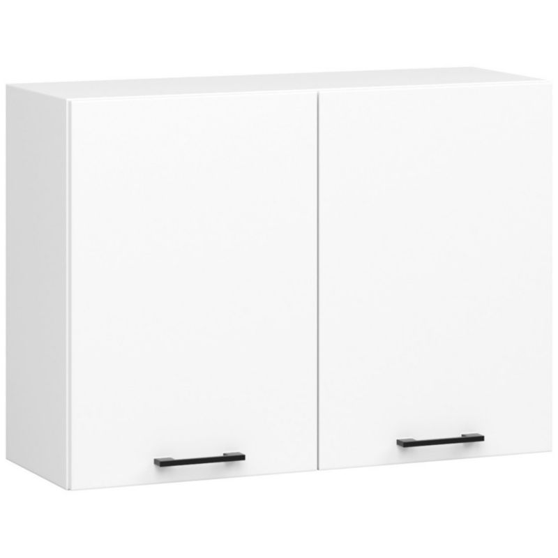 Akord Oliwia køkkensæt 1,8 m hvid 180 cm 7 døre 1 skuffe beton mat farve 8 hylder 180x46x203 cm 1 sæt