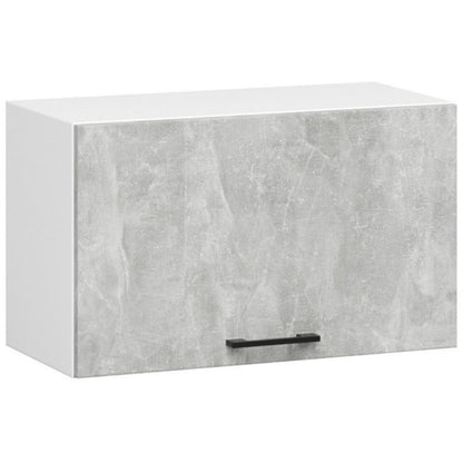 Køkkensæt Akord Oliwia 1,8 m Grå Beton 180 cm 7 døre 1 skuffe Hvid mat 8 hylder 180x46x203 cm 1 sæt