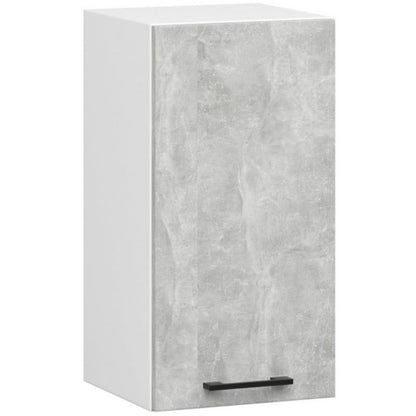 Køkkensæt Akord Oliwia 2,4 m Grå Beton 240 cm 11 døre 1 skuffe Hvid mat 12 hylder 240x46x203 cm 1 sæt
