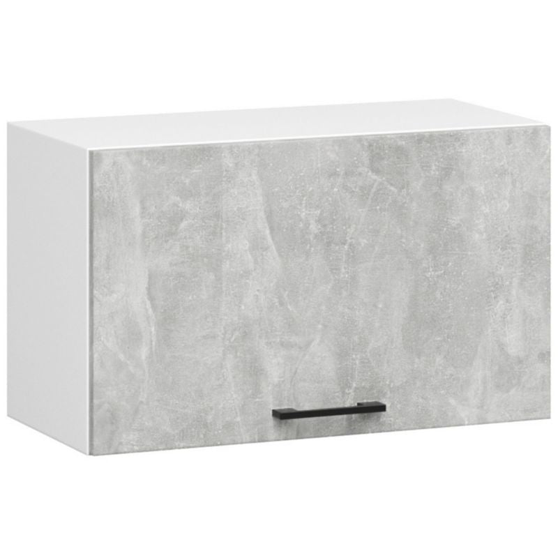 Køkkensæt Akord Oliwia 2,4 m Grå Beton 240 cm 11 døre 1 skuffe Hvid mat 12 hylder 240x46x203 cm 1 sæt