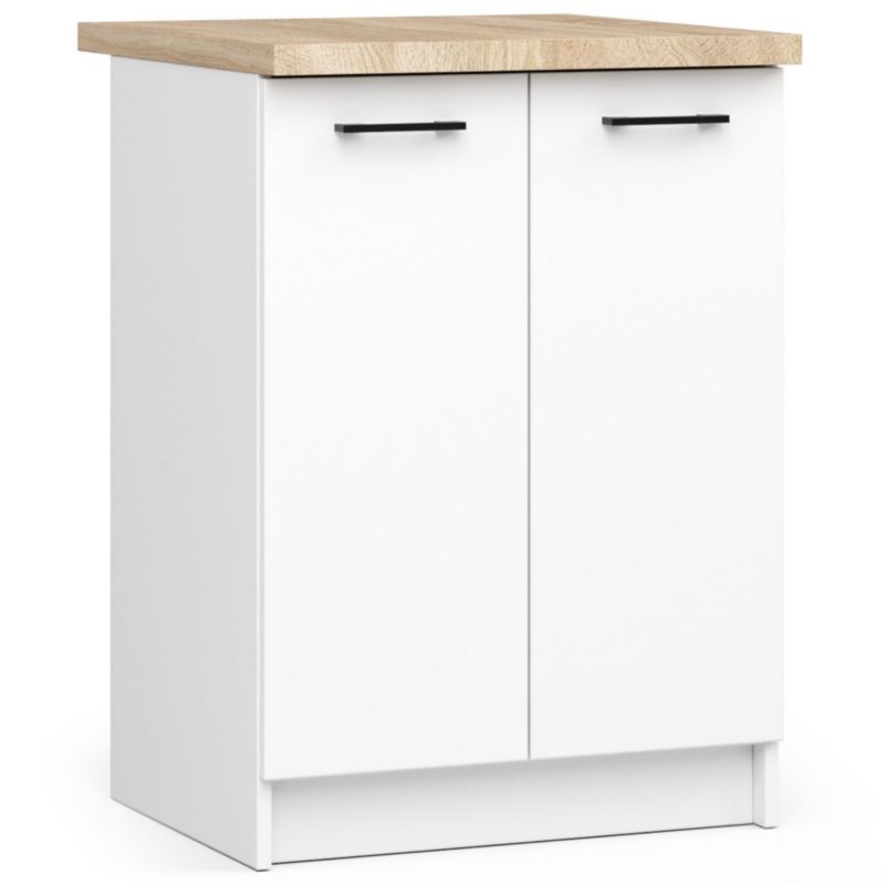 Køkkensæt Akord Oliwia G1 2,0 m Hvid 200 cm 8 døre mat-hvid farve 6 hylder 200x46x174 cm 1 sæt