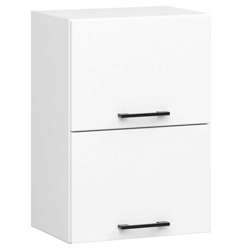 Køkkensæt Akord Oliwia G2 2,4 m Hvid 240 cm 10 døre 6 skuffer Beton mat farve 9 hylder 240x46x203 cm 1 sæt