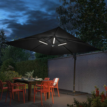 Magnetisk Parasol-LED-Sæt 32 Lys Sort 400lm