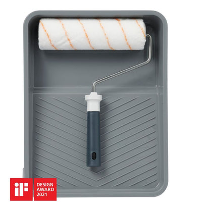 GoodHome malersæt med 23 cm malerrulle og bakke