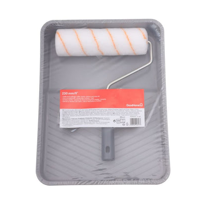 GoodHome malersæt med 23 cm malerrulle og bakke