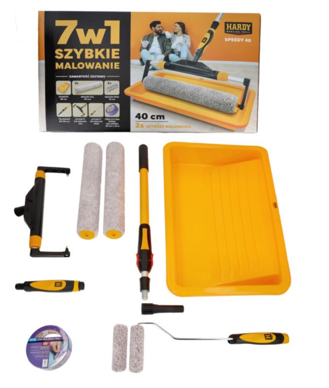 Hardy malersæt med bakke, 9 dele