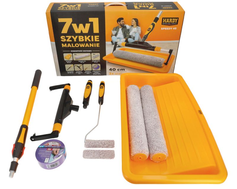 Hardy malersæt med bakke, 9 dele