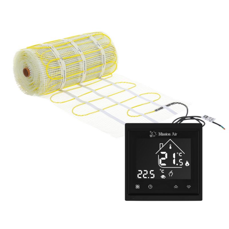 Varmemåtte Sæt MA-160 4,5 m² med Termostat Sort