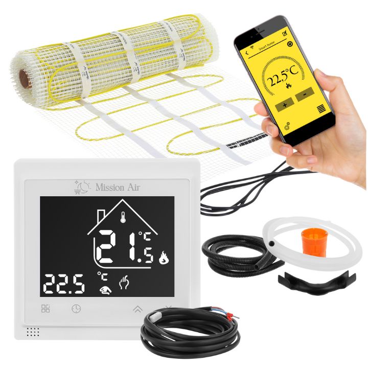 Varmemåtte Sæt MA-160 1,5 m² med Termostat Hvid | 5904405556399