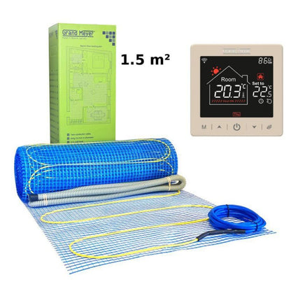Varmemåtte 1,5 m² 170 W/m² med Wi-Fi Termostat SN-15