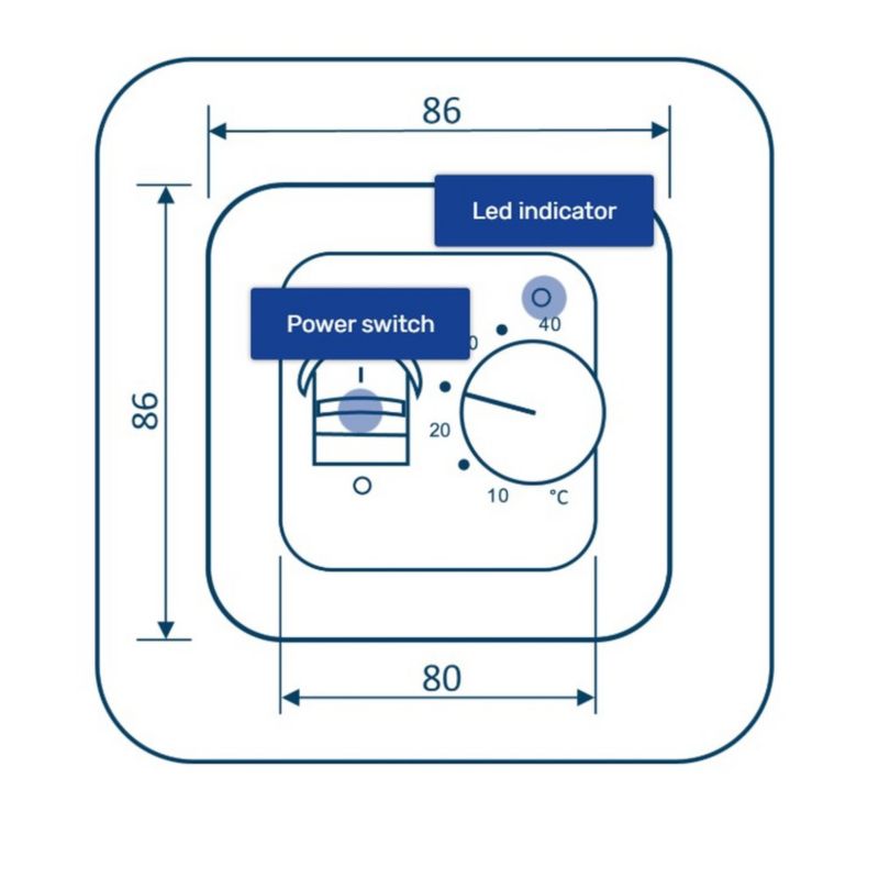 Varmemåtte Sæt 1 m² 170 W med Termostat